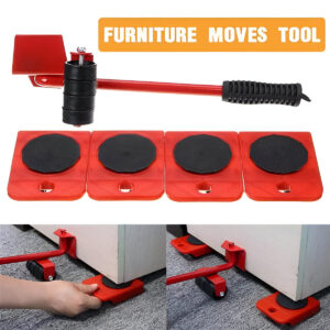 Original (5 in 1) Heavy Furniture Move Tool Transport Lifter Shifter Moving Kit Slider Remover Rolling Wheel Corner Mover Set in Pakistan